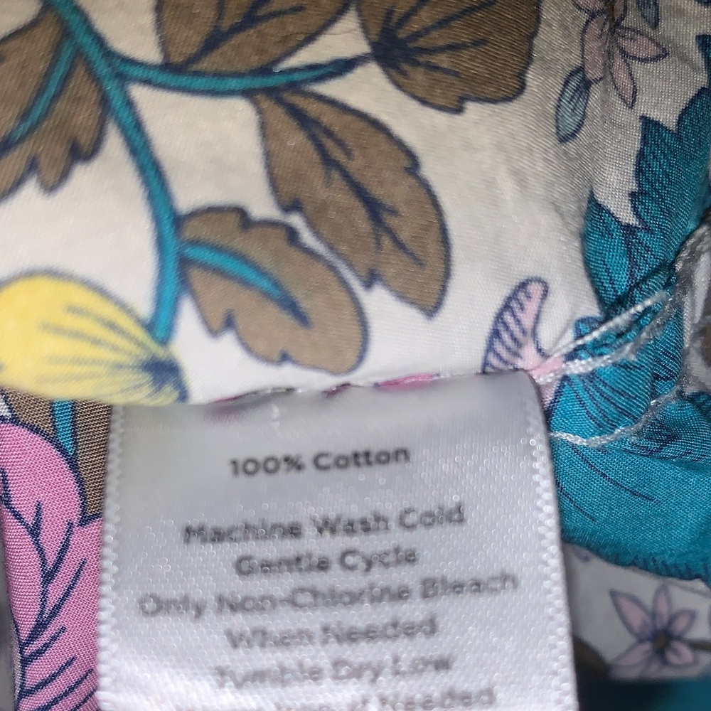 Talbots XS floral button down top - Picture 5 of 5
